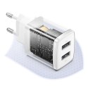 Mocna Ładowarka sieciowa Baseus Compact 2x USB 2.1A 10.5W Biała