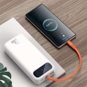 Powerbank bateria Baseus Block Lightning PD 20W 20000mAh + kabel USB - USB-C 0.5m Biały