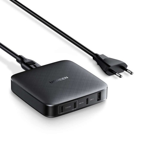 Ładowarka sieciowa UGREEN CD226, USB QC3.0, 3x USB-C, 100W, PD (czarna)