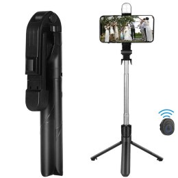 Uchwyt na telefon z lampką LED oświetleniem Alogy Tripod Selfie ring