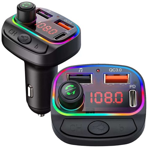 Ładowarka samochodowa Alogy Transmiter FM MP3 Bluetooth 5.0 QC 3.0