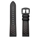 Pasek Leather do Samsung Galaxy Watch 4 / 5 / 5 PRO (40 / 42 / 44 / 45 / 46 MM) Black