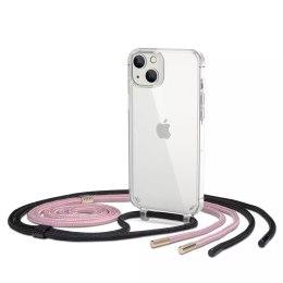 Etui Flexair Chain do Apple iPhone 14 Black & Pink