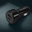 Ładowarka samochodowa Baseus Circular Metal USB + USB-C PD QC4.0 5A 30W czarna