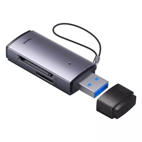 Czytnik kart pamięci Baseus Mini-cabin micro SD TF USB-C USB 3.0 OTG Czarny