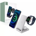 Ładowarka indukcyjna QI15W-A20 3w1 Wireless Charger White