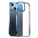 Baseus Glitter Hard PC Case Housse de galvanoplastie transparente pour iPhone 13 bleu (ARMC000603)