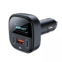 Chargeur de voiture Acefast 101W 2x USB Type C / USB, PPS, Power Delivery, Quick Charge 4.0, AFC, FCP noir (B5)