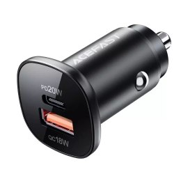 Chargeur de voiture Acefast 38W USB Type C / USB, PPS, Power Delivery, Quick Charge 3.0, AFC, FCP noir (B1 noir)