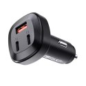 Chargeur de voiture Acefast 66W 2x USB Type C / USB, PPS, Power Delivery, Quick Charge 4.0, AFC, FCP, SCP noir (B3 noir)