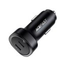 Chargeur de voiture Acefast 72W, 2x USB Type C, PPS, Power Delivery, Quick Charge 3.0, AFC, FCP noir (B2 noir)