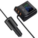 Chargeur de voiture Acefast 90W USB Type C / 3x USB / prise allume-cigare, PPS, PD3.0, QC3.0, AFC, station de charge FCP noir (B