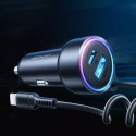 Chargeur de voiture rapide Joyroom 3 en 1 avec câble Lightning 1,5 m 45 W noir (JR-CL08)