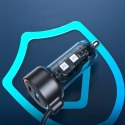 Chargeur de voiture rapide Joyroom 3 en 1 avec câble USB Type C 1,5 m 55 W noir (JR-CL07)