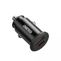 Choetech dual-port fast car charger PD USB Type C + QC3.0 USB-A 30W 5A black (TC0006)