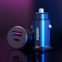 Choetech dual-port fast car charger PD USB Type C + QC3.0 USB-A 30W 5A black (TC0006)