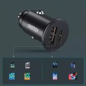 Choetech dual-port fast car charger PD USB Type C + QC3.0 USB-A 30W 5A black (TC0006)