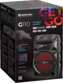 GŁOŚNIK DEFENDER G110 BLUETOOTH 12W LED/BT/FM/TF/USB/AUX