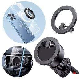 Joyroom kit support de voiture magnétique multifonctionnel anneau support de téléphone noir (JR-ZS294)