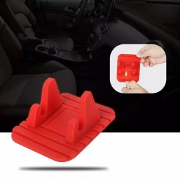 Silicone Car Phone Holder Dashboard Desktop Stand red