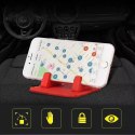 Silicone Car Phone Holder Dashboard Desktop Stand red