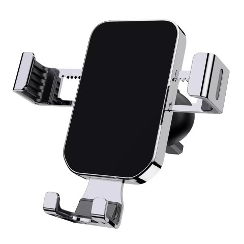 Support voiture pour smartphone Gravity pour bouche d&#39;aération argent (YC12)