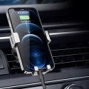 Support voiture pour smartphone Gravity pour bouche d&#39;aération argent (YC12)