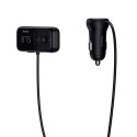 Transmetteur FM Bluetooth 5.0 Baseus S-16 2x chargeur de voiture USB AUX MP3 TF micro SD 3.1 A noir (CCTM-F01)