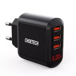 Chargeur Choetech 3x USB 3.4A noir (Q5009-EU)