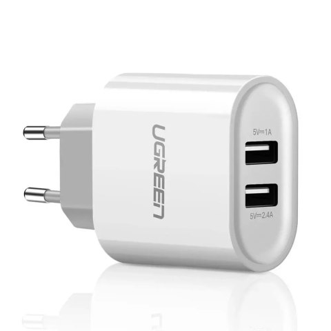 Chargeur Ugreen 2x USB 2.4 A blanc (CD104 20384)