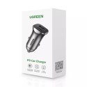 Chargeur de voiture Ugreen USB Type C / USB 24W Power Delivery Quick Charge gris (30780)