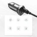 Chargeur de voiture Ugreen USB Type C / USB 24W Power Delivery Quick Charge gris (30780)