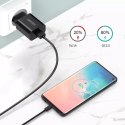 Chargeur mural USB Choetech Quick Charge 3.0 18W 3A + USB - Câble USB Type C noir (Q5003)