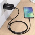 Chargeur mural USB Choetech Quick Charge 3.0 18W 3A + USB - Câble USB Type C noir (Q5003)