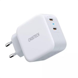 Chargeur mural rapide Choetech 2x USB Type C Power Delivery 40W 3A blanc (PD6009-EU)