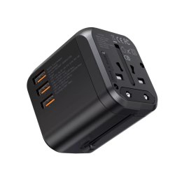 Choetech Fast Universal GaN USB Type C Travel Charger / 3 x USB-A 30W Power Delivery Noir (PD5008-BK)