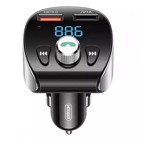 Transmetteur FM Joyroom Bluetooth 5.0 MP3 micro SD chargeur de voiture 2x USB 18 W 3 A Quick Charge 3.0 noir (JR-CL02)