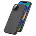 Coque en cuir Dux Ducis Grit pour iPhone 14 Coque élégante en similicuir (compatible MagSafe) Noir