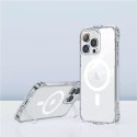 Coque magnétique Joyroom Magnetic Defender pour iPhone 14 Pro Coque blindée avec crochets transparents (compatible MagSafe)