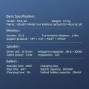 Écouteurs sans fil Remax TWS bluetooth 5.0 300mAh gris (TWS-28)