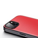 Housse Dux Ducis Fino en nylon pour iPhone 14 Plus rouge