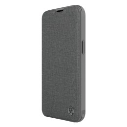 Nillkin Qin Cloth Pro Case pour iPhone 13 Pro Max Camera Protector Holster Cover Flip Cover Gris