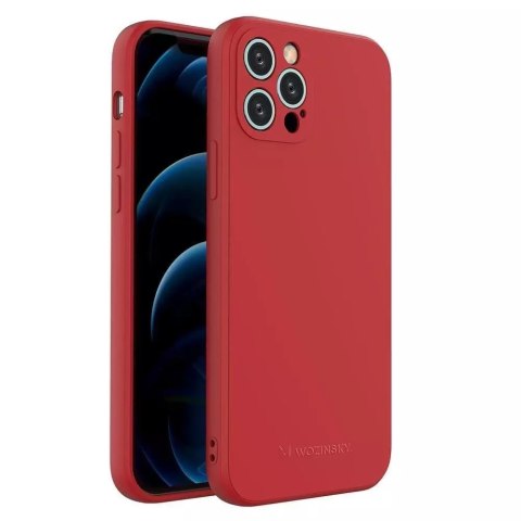 Wozinsky Color Case Silicone Flexible Durable Case pour iPhone 13 Pro Max rouge