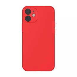 Baseus Liquid Silica Gel Case Flexible gel case iPhone 12 Bright red (WIAPIPH61N-YT09)