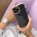 Coque Fashion pour iPhone 12 Pro Gold Frame Gel Cover Blanc