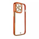 Coque Fashion pour iPhone 12 Pro Gold Frame Gel Cover Rouge