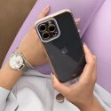 Coque Fashion pour iPhone 12 Pro Max Gold Frame Gel Cover Blanc