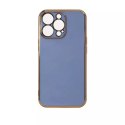 Coque Lighting Color pour iPhone 12 Pro gel cover avec cadre doré gris