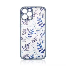 Coque design pour iPhone 12 Pro a flower case bleu foncé