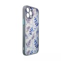 Coque design pour iPhone 12 Pro a flower case bleu foncé